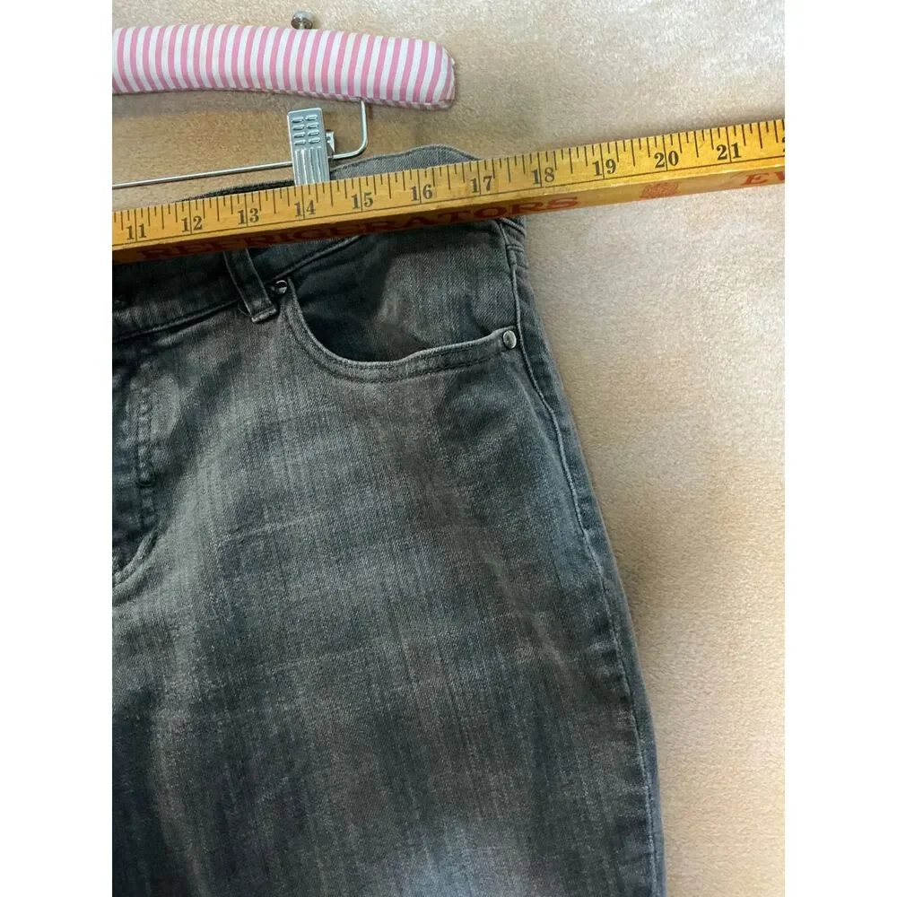 New York Company Gray‎ Wash Straight Leg Jeans Size 16 Cotton Spandex